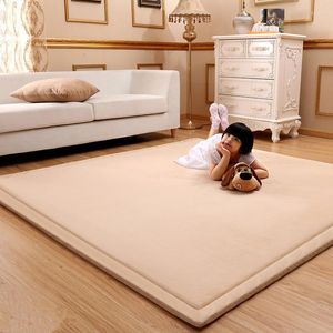 カーペットシンプル日本のタータミマットコーラルフリースベルベットベッドルームカーペット厚い子供
