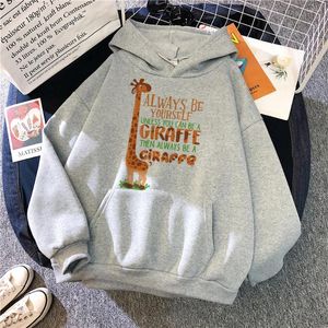 Kvinnors hoodies tröjor giraff kvinnor vintage anime hoddies kläder estetiska träning