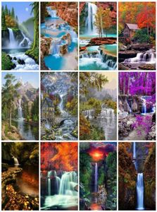 Evershine Diamond Målning Landskap Rhinestones 5D Diamond Embroidery Waterfall Cross Stitch Bead Picture Sats Handwork Gift3839538