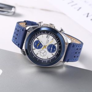 Männer Luxusdesigner Automatisch Quarzkalender wasserdichte Uhren Auto 6 Hände Uhren Armbanduhr S17