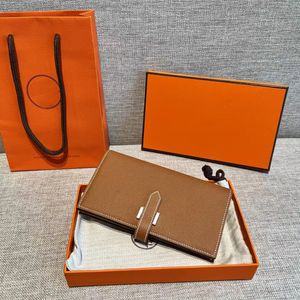 10A Designer Brand Fashion Purse Classic Solid Color Factory TC Leather Senior Neutral Card Bag Original Gift Box