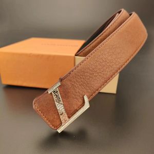 Designer Belt Men's Fashion Leather High-End Brand Letter Belt 22 Styles for Selection