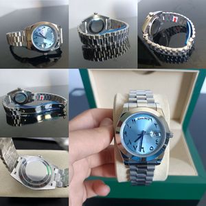 Gün Mens Saat Tarihi St9 Otomatik Makine 40mm 904L Paslanmaz Çelik Kayış Lüks Saatler Safir Elmas Gizli Katlanır Toka 36mm Saatler Su Geçirmez Dhgate