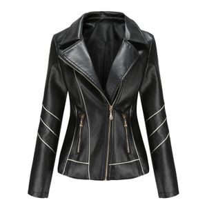 Damenjacken Swallow Tail Jacke Damen Slim Leder Stehkragen Reißverschluss Ing Solid Color Smart Casual für 231123