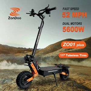Andere Sportartikel Elektroroller ZonDoo ZO01 Plus 11 Zoll OffRoad Scooter 52Mph High Speed 2800W2 Eectric für Erwachsene 231122