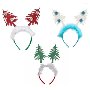 Acessórios para cabelo Tiara de floco de neve Tiara de argola de árvore de Natal