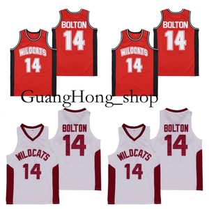 GH Troy Bolton Wildcats Lise Koleji Basketbol Forması Kırmızı Beyaz Boyut S-XXL