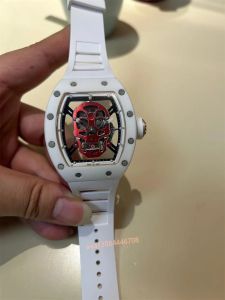 YSF Watch Ceramic Shell True Tourbillon Movement Gollhead Series 52-01 50*43*16mm Ruby Bearing Thailand Raw Material Rubber Watchband Men's Watch