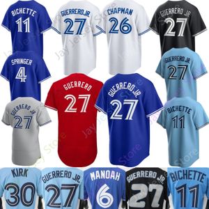 Jersey baseball Kiermaier Vladimir Guerrero Jr. Bo Bichette Matt Chapman Alek Manoah Alejandro Kirk Belt Varsho Ryu Kevin Gausman Hicks Dejong Davis Schneider