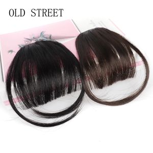 Bangs Synthetic Air Bangs Natural Short Brown Black Fake Hair Fringe Extension 1 Klipp i hårstycken Tillbehör för Women Girl 231123