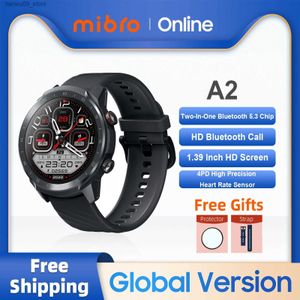 WristWatches Mibro A2 Smartwatch Wersja globalna Bluetooth Call 1,39 cala HD Screen Blood Tlen Monitor Sport Kobiety Mężczyźni Smart Watchq231123