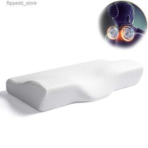Massera nackkuddar Hot Sell Cervikal Contour Bed Pillows Neck Support Ortopedic Custom Memory Foam Massage Pillow for Bed Sleepers Q231123