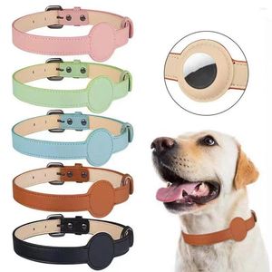 Dog Collars Pet Locator Collar GPS Tracker High Quality Vegan Leather Airtag Accessories