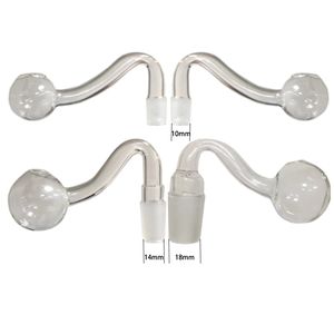 Tubo per bruciatore a olio in vetro Scivolo grande per ciotola 10mm 14mm 18mm Tubi per acqua Pyrex spessi maschi Accessori per dispositivi per fumatori