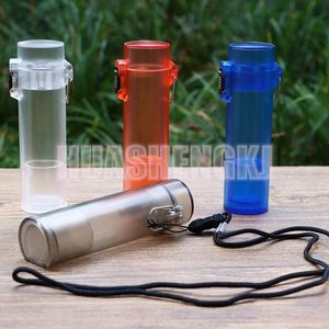 Colorful Plastic Portable Lanyard Tobacco Cigarette Case Holder Storage Flip Cover Box Multifunctional Horn Cone Protective Shell Smoking Stash Container