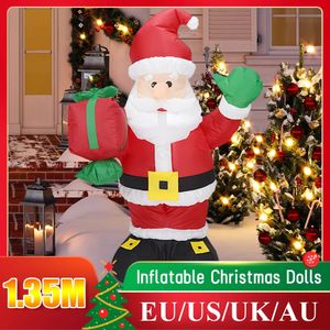 Juldekorationer 2,4 m uppblåsbar juldocka 3d gård båge stor jul uppblåsbar valv Santa Claus Snowman Outdoor Christmas Decoration 231122