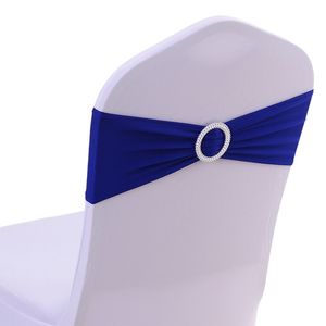 Elastisk stretchstol Knut Sashes Bow Chair Cover Bands Birthday Party Dinner Hotel Banquet Luxury Romance Design Seat Ribbon Wedding Decorations W0133