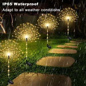 Solar -LED -Feuerwerk Fee Lichter im Freien wasserdichte Gartendekoration Rasenweg Solarlampe Solar Outdoor Light Gartenleuchte