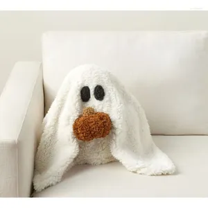 Pillow Gus The Ghost With Pumpkin Halloween Doll Throw Car Accessories Kawaii 28X33CM