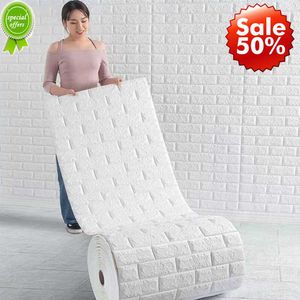 New 3D Soft Foam Brick Wallpaper Sticker Roll DIY Self Adhesive Living Room Home Kitchen Bathroom Decorative Wall Paper