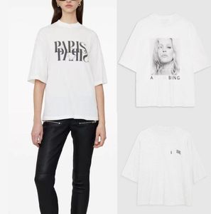 2024 Nuovo design estivo di alta qualità Maglietta vintage da donna nuova disegno stampato YORK LONDON Tee Snowflake BINgs T-shirt a maniche corte per donna