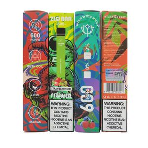 Balmumu kalem orijinal% 100 ZLQ Bar 600 2ml 550mAh MeSh Bobin E Sigara Vape Kalem 2% 0% 0 Tek Kullanımlık Cihaz Sigara Electronique 15 Renk