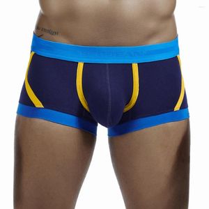 Mutande Intimo da uomo Tuta in cotone U Bag Boxer Shorts Boxer maschili Intimo Pigiama Solido