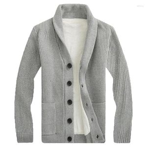 Maglioni da uomo 2023left Lion Shionfa Maglione addensato Giacca a maniche lunghe in lana Cardigan caldo Collo monopetto Polo Cappotto casual