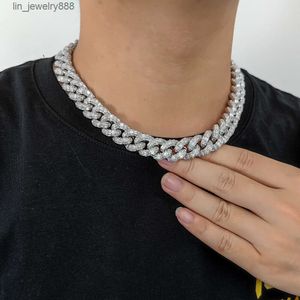 ヒップホップジュエリー18Kスライバーメッキ蛇口バックルステンレス鋼マイアミキューバリンクチェーンキューバチョーカーネックレスメンジュエリー