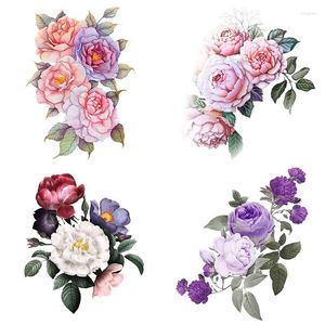 Wall Stickers Three Ratels QCF43 Beautiful Flowers Anti Scratch Film With Watterproof Protected Personalized Decal Sticker