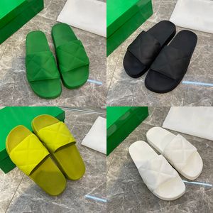 2023ss tofflor Kvinnor Emed French Intreciato Rubber Slides Sandal Men's Designer Sandaler Rubber Flip Flops Summer Shoes Dearfoam Chaco Flat Sam Belly