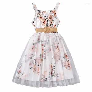 Girl Dresses Teenager Dress Floral Elegant Sundress Teens Clothes Plus Size Kid Outfit Fomal Party Wedding Mesh Ball Gown