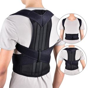 LumiParty Adjustable Adult Corset Back Posture Correction Belt Therapy Shoulder Lumbar Brace Spine Support Belt268o