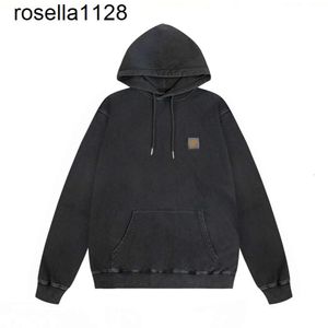 Mens Hoodie Pulôver Clássico Moletons Carta Bordado Indústria Pesada Lavagem Em Torno Do Pescoço Casal Homens Mulheres Hoodies