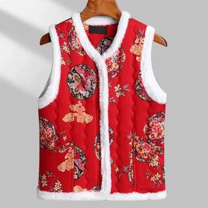 Kvinnors västar Autumn Winter Light Thin Down Cotton Vest Kvinnor Kort dubbelmönster Tank Top Round Neck Fashion Jacket 231122