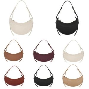NEW Numero Dix Half-Moon bag Full-Grain Textured/Smooth Calf Leather Tote Designer Zip Closure Crossbody Women Hobo Handbags Shoulder Bags Purse 240204