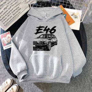 Moletom com capuz masculino 2023 inverno quente e46 carro outono mulheres tops roupas estéticas moda homens manter quente moletom pulôver roupas esportivas ykta