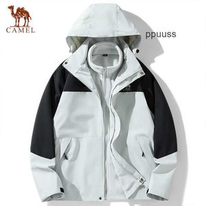 Camel Arcterys Jaquetas Designer Casacos à prova de vento e à prova d'água roupas esportivas ao ar livre Casaco de carga para homens mulheres casais outono inverno capuz de pelúcia destacável windp