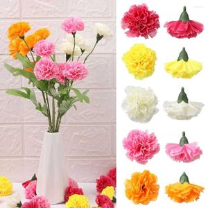 Decorative Flowers 10 Pcs Ornament Merry Christmas Wedding Scrapbook Home Decor Marigold Artificial Flower Heads Simulation Floral