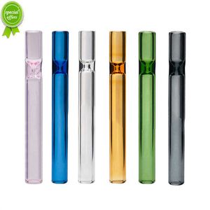 New Multicolor Clear Glass Tube Drinking Straws Reusable Glass Tube with Protective Sleeve Water Drinking Straw