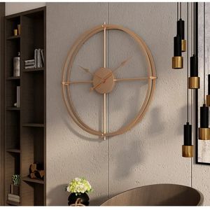 Wall Clocks Retro Large Clock Doublewalled Square Tube Iron silent Home Watch Simple Design Living Room office Art decor clock 231122