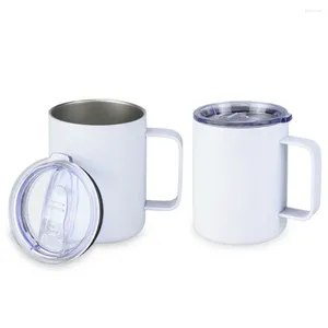 Mugs Wholesale Stainless Steel Double Wall 12 Oz Tumbler Sublimation Coffee Mug Cups With Lids And Straws