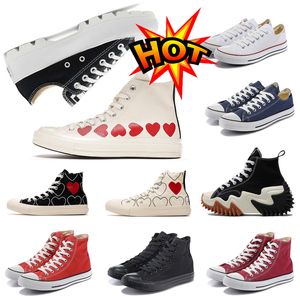 Designer 1970 scarpe da donna Red Heart anni '70 Big Eyes Chuck Hearts anni '70 Skate Scarpe con plateau spesse Materiale classico in tela Sneaker da skateboard da uomo 35-44