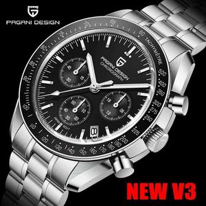 Wristwatches Pagani Design 2023 New V3 Men's Watches Top Luxury Quartz Watch for Men Tomatic Date Speed ​​Chronograph Reloj Hombreq231123