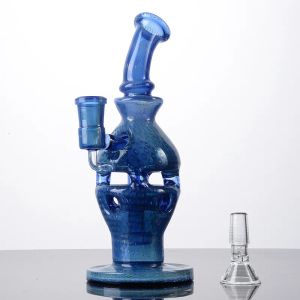 Sea Faberge Fab Egg Wasserpfeifen 8 Zoll Neue Heady Glasbongs Blauer Duschkopf Perc Wasserpfeifen Trockenkräuterbong Öl Dab Rig Fabrikversorgung BJ