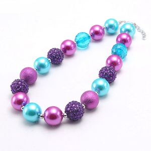 Baby Girls Beads Necklace Fashion Chunky Bubblgum Necklace Kids Beaded Jewelry Child Party Gift