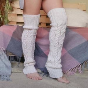 Women Socks 2023 Korean version Lolita Winter Knit Foot Cover virka knä Varma startmjuka manschetter länge