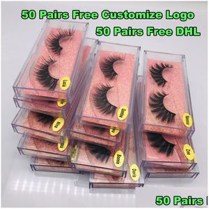 False Eyelashes 1Pair/Lot 3D Mink Hand Made Crisscross Cruelty Dramatic Lashes For Beauty Makeup Drop Delivery Health Eyes Dhbql