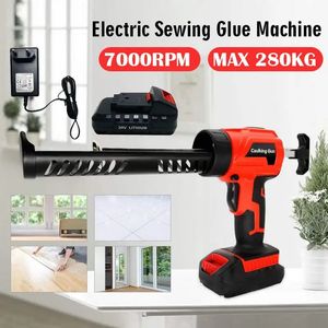 Caulking Gun Multi-Function Wireless Caulking Gun Heat Melt 7000 rpm Electric Pressure Lime Sy Sömmar Tätningslim med batteri 231123