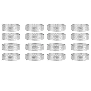 Narzędzia do pieczenia 16PCS Stal nierdzewna Ring Ring Ring oporne na ciepło do musu okrągłego metalowego metalowego formy 10 cm 8 cm